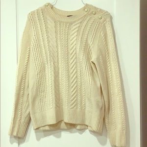 J.Crew women’s crew neck cable knit sweater